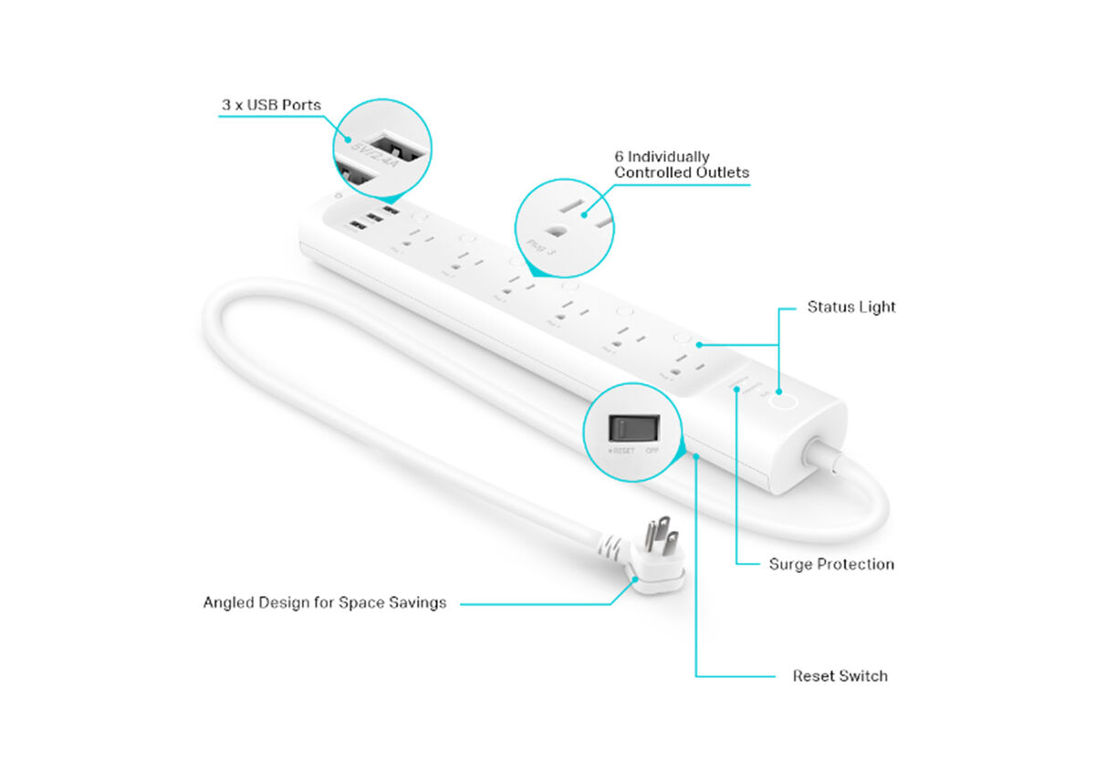 Kasa Smart Wi-Fi Power Strip – AEP Energy Reward Store